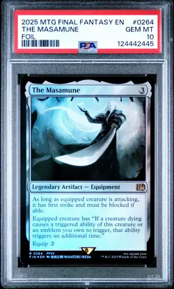 2025 MTG FINAL FANTASY FOIL #0264 THE MASAMUNE PSA 10 - Image 1