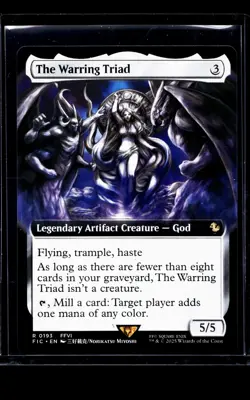 MTG Magic the Gathering Final Fantasy Commander Extended Art The Warring Triad - Image 1