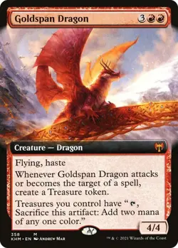 Goldspan Dragon (Extended Art) Kaldheim Regular MTG English NM - Image 1