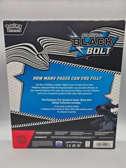 Pokemon TCG Black Bolt Binder Collection Box Factory Sealed New - Image 2