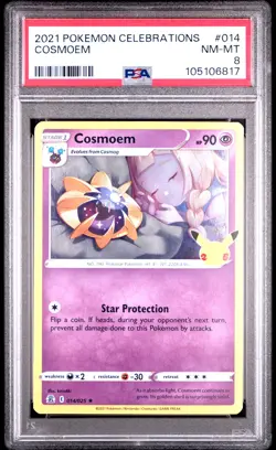 2021 POKEMON CELEBRATIONS #014 COSMOEM PSA 8 - Image 1