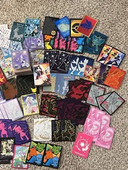 100 Pokemon Random Sleeves From ETBs & Pokemon Center Merch + 2 Free Deck Boxes - Image 3