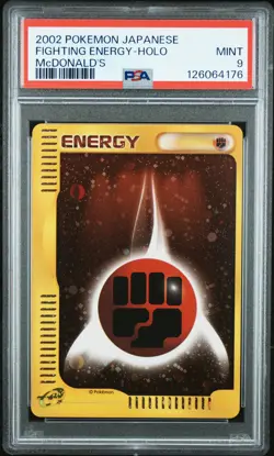 2002 POKEMON JAPANESE MCDONALD'S FIGHTING ENERGY-HOLO PSA 9 - Image 1