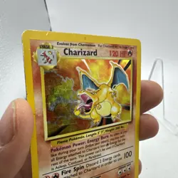Charizard - 4/102 Base Set Unlimited Holo Rare Pokemon - MP/HP - Image 2
