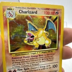 Charizard - 4/102 Base Set Unlimited Holo Rare Pokemon - MP/HP - Image 3