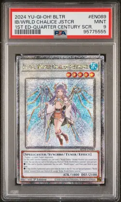 2024 YU-GI-OH! 1ST EDITION SECRET RARE IB THE WORLD CHALICE JUSTICIAR PSA 9 - Image 1