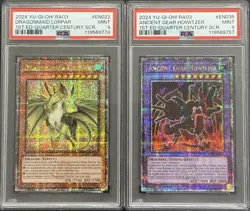 2024 PSA 9 YUGIOH RA03 QCR SECRET RARE DRAGONMAID & HOWITZER SET 💫 - Image 1