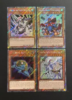 2025 YUGIOH RA04 1ST ED PLATINUM SECRET RARE QUICKDRAW SYNCHRON NM BONUS SET - Image 1