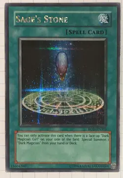 Sage's Stone ROD-EN003 LP Secret Rare Reshef of Destruction Unlimited Ed YuGiOh - Image 1
