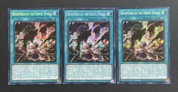 2025 YUGIOH MP25 1ST ED SECRET RARE DECEPTION OF THE SINFUL SPOILS X3 NM - Image 1