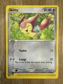 Skitty 71/109 2003 EX Ruby & Sapphire Pokemon Card E-Series Common - NM - Image 1