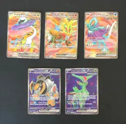 Lot of 5, Pokemon Temporal Forces Ultra Rare Cards Raging Bolt Ext. - Image 1