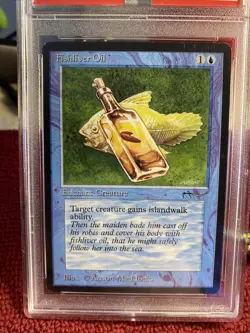 Fishliver Oil (b Light) Arabian Nights Blue Common CARD PSA 8 NM-MT 1993 - Image 3