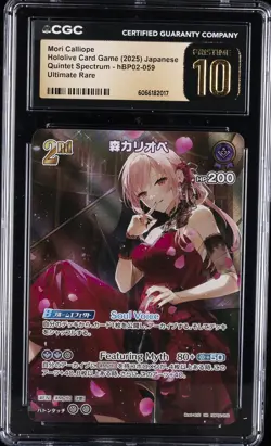 2025 HOLOLIVE CARD GAME QUINTET SPCTRM #HBP02-059 MORI CALLIOPE CGC 10 PRISTINE - Image 1