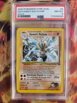 Pokemon Card Giovanni's Machamp Gym Challenge Holo 2000 Machomei English PSA 8 - Image 2