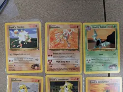 Vintage Sandshrew Brock's Pokemon Sugimori Art Lot Of 9 Pokemon Cards WOTC - Image 2