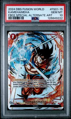 2024 DRAGON BALL SUPER CARD GAME FUSION WORLD BLAZING AURA KAMEHAMEHA PSA 10 - Image 1
