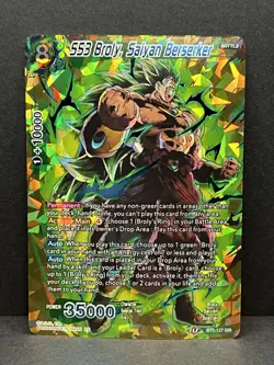 DRAGON BALL SUPER CARD GAME SS3 BROLY, SAIYAN BERSERKER BT7-127 ISR NEAR MINT - Image 1