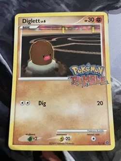 Pokemon Diglett 11/16 Pokemon Rumble Promo Holo Card Near Mint - Image 1