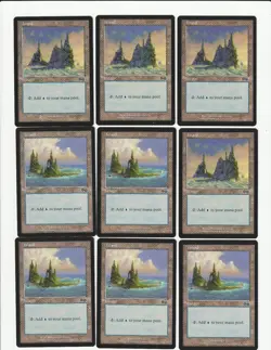 Lot of 50 Magic the Gathering Urza's Saga Islands Basic Lands - Image 5