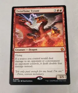 Magic: The Gathering - Foundation - Twinflame Tyrant 0097 Mythic Rare - NM - Image 1