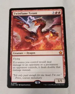 Magic: The Gathering - Foundation - Twinflame Tyrant 0097 Mythic Rare - NM - Image 3
