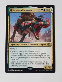 MTG - Ghalta and Mavren - March of the Machine Regular Rare Vampire Dinosaur - Image 1