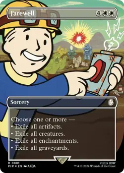 Farewell - Fallout - Borderless NON-FOIL Magic The Gathering NM - Image 1