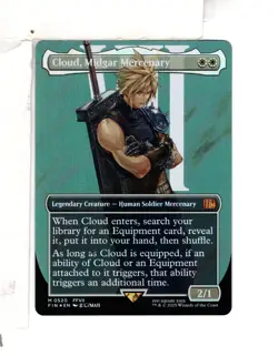 MTG SkeenAB Cloud Midgar Mercenary BORDERLESS SURGE FOIL from FIN. NM. - Image 1