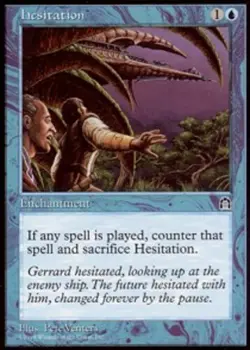 4x Hesitation Light Play, English Stronghold MTG Magic - Image 1