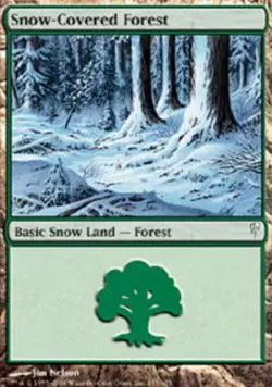 MTG Snow-Covered Forest, ColdSnap, Heavily Played, English - Image 1