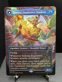 MTG Modern Horizons 3 Tamiyo Inquisitive Student Borderless Foil Mythic NM - Image 1