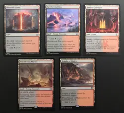 MTG Magic Set of 5 Rakdos Dual Lands EDH Commander Deck Staples Black Red Mana - Image 1