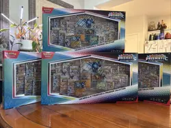 Pokemon Prismatic Evolutions Lucario EX & Tyranitar EX Premium Collection Box - Image 1