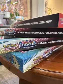 Pokemon Prismatic Evolutions Lucario EX & Tyranitar EX Premium Collection Box - Image 3