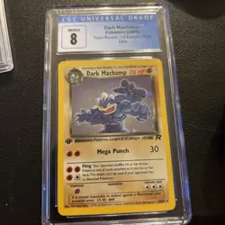 Dark Machamp Holo 1st Edition 10/82 - Pokemon WOTC - Team Rocket - CGC 8.0 - Image 1