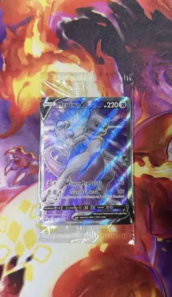 Pokemon Go TCG Mewtwo v Full Art Sealed Promo SWSH229 - Image 1