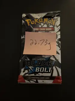 Heavy 22.73g Pokemon TCG SV 10.5 Black Bolt Booster Pack Sealed! - Image 4