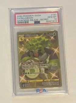 Rillaboom 197/189 Pokemon Darkness Ablaze Secret Rare Gold - PSA 10 GEM MT - Image 1