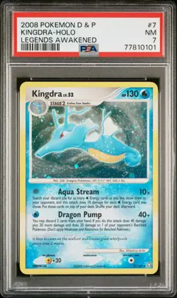 KINGDRA Lv. 52 2008 Pokemon LEGENDS AWAKENED Set RARE Holo 7/146 PSA 7 NM - Image 1