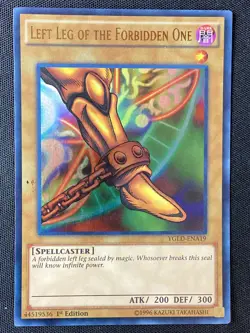 Yu-Gi-Oh TCG #YGLD-ENA19 Left Leg of the Forbidden One 1st Edition Ultra Rare HP - Image 1