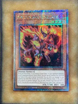 Yugioh Red Lotus King, Flame Crime BLTR-EN028 Quarter Century Secret 1st Ed NM - Image 1