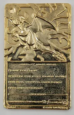 POKEMON CHARIZARD GOLD COLORED METAL CARD Q2091 - Image 2