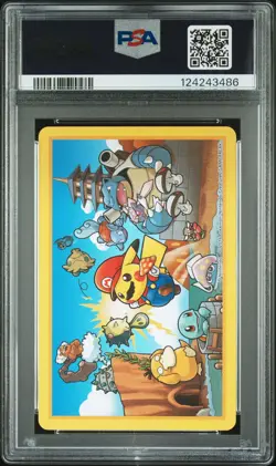 2016 POKEMON PLAYING CARDS MARIO PIKACHU 7 OF HEARTS PSA 10 - Image 2