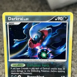 2009 Pokemon Card Darkrai DP52 Diamond & Pearl Promo Rare Holo NEAR MINT - Image 1