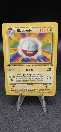 POKEMON TCG Electrode 18/64 Jungle 1st Edition Regular Vintage Card MP - Image 1