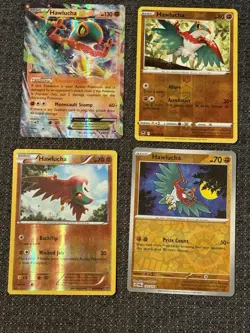 Pokemon TCG Hawlucha Card Lot Of 4 - 64/111, 48/124, 098/195, & 107/167 - Image 1
