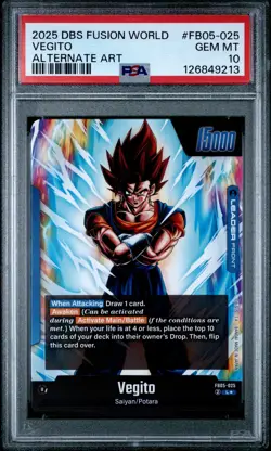 2025 DRAGON BALL SUPER CARD GAME FUSION WORLD NEW ADVENTURE VEGITO PSA 10 - Image 1