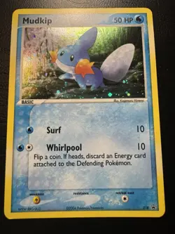 Pokemon Mudkip 018 Black Star Promo Holo Card Excellent Condition - Image 1