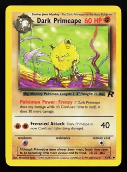 Dark Primeape 43/82 Uncommon Team Rocket Pokemon Card - Image 1